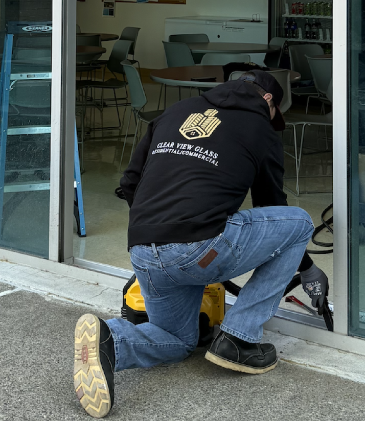 Man working on windows